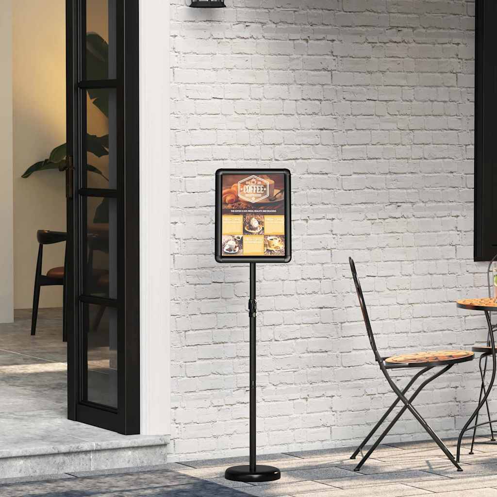 vidaXL Stoiska na targi Czarny 30 x 25 x 128 cm Aluminium