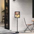 vidaXL Stoiska na targi Czarny 30 x 25 x 128 cm Aluminium