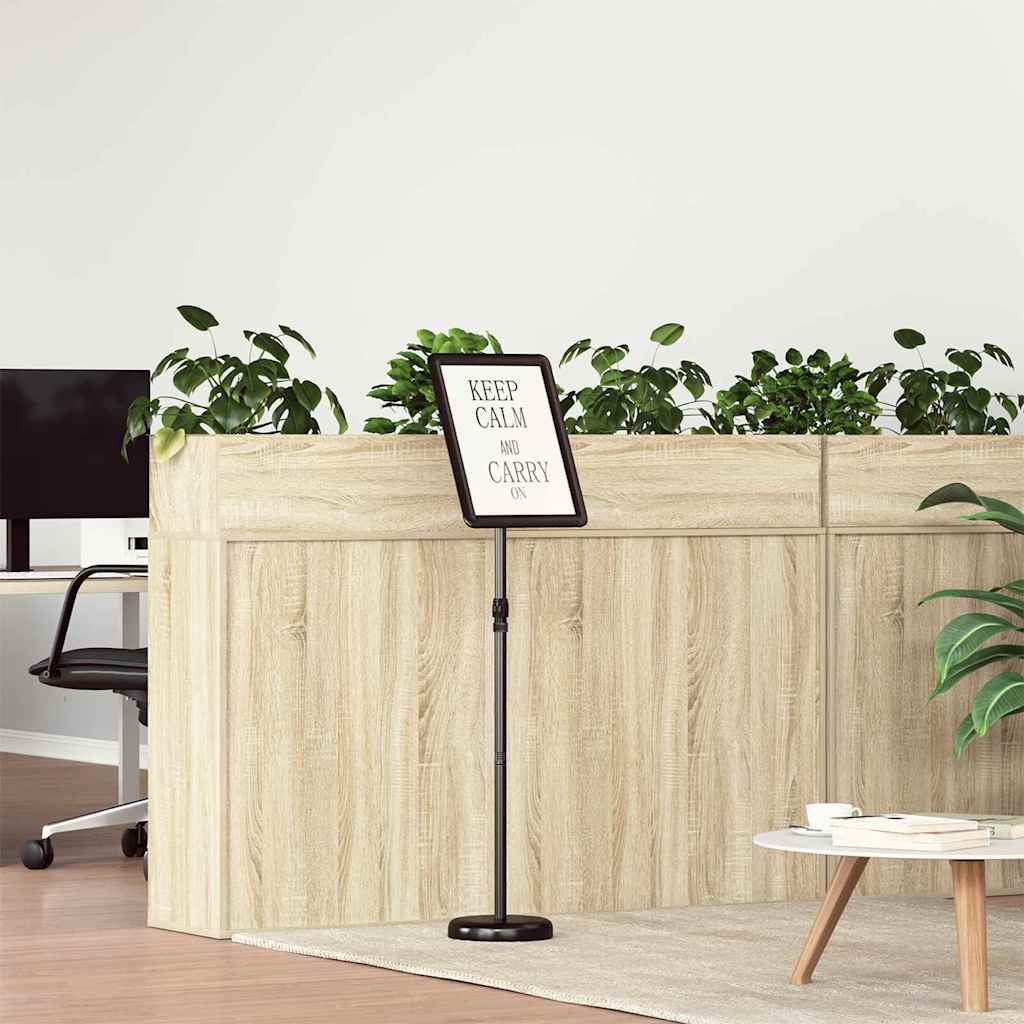 vidaXL Stoiska na targi Czarny 30 x 25 x 128 cm Aluminium