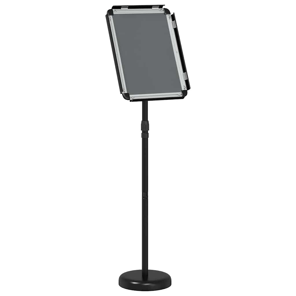 vidaXL Stoiska na targi Czarny 30 x 25 x 128 cm Aluminium