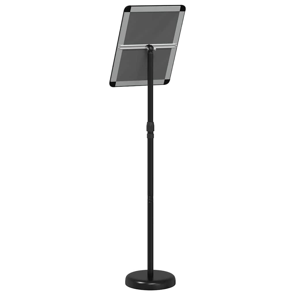 vidaXL Stoiska na targi Czarny 30 x 25 x 128 cm Aluminium
