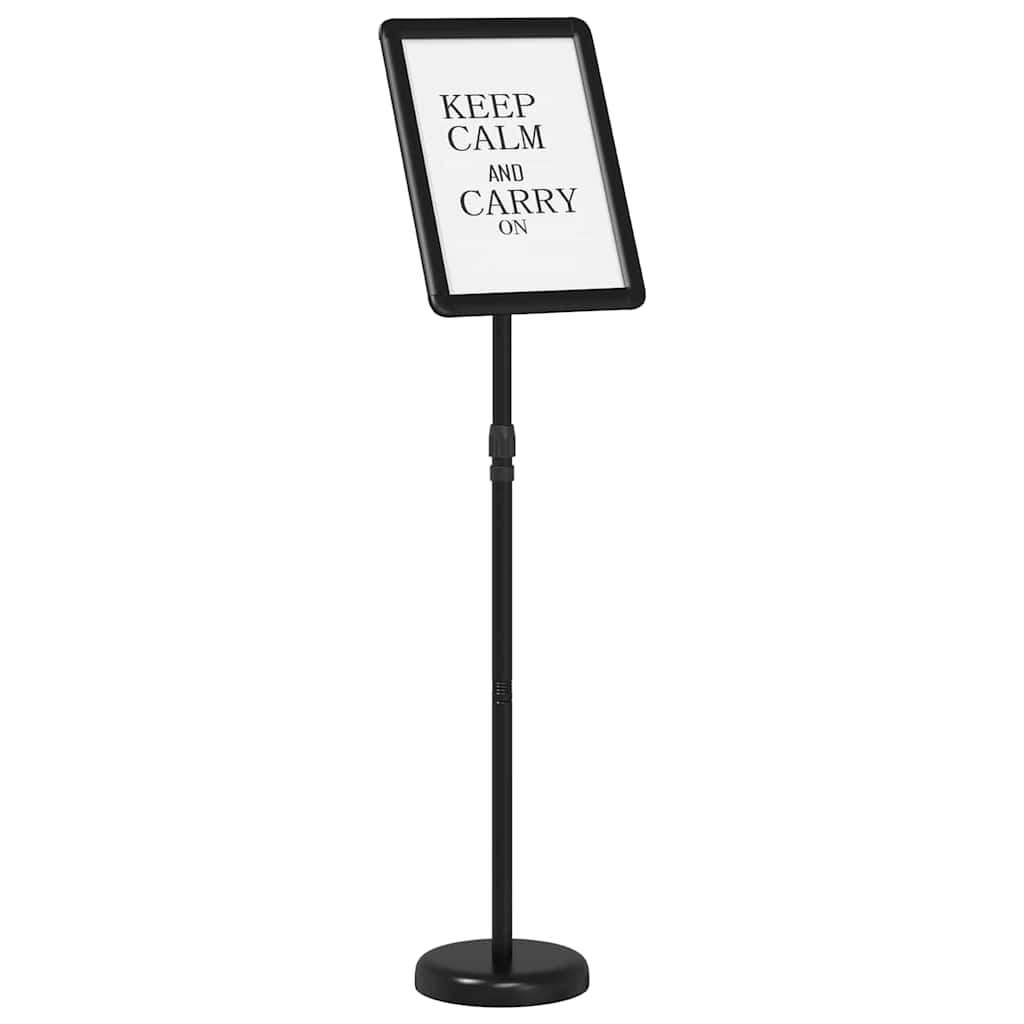 vidaXL Stoiska na targi Czarny 30 x 25 x 128 cm Aluminium