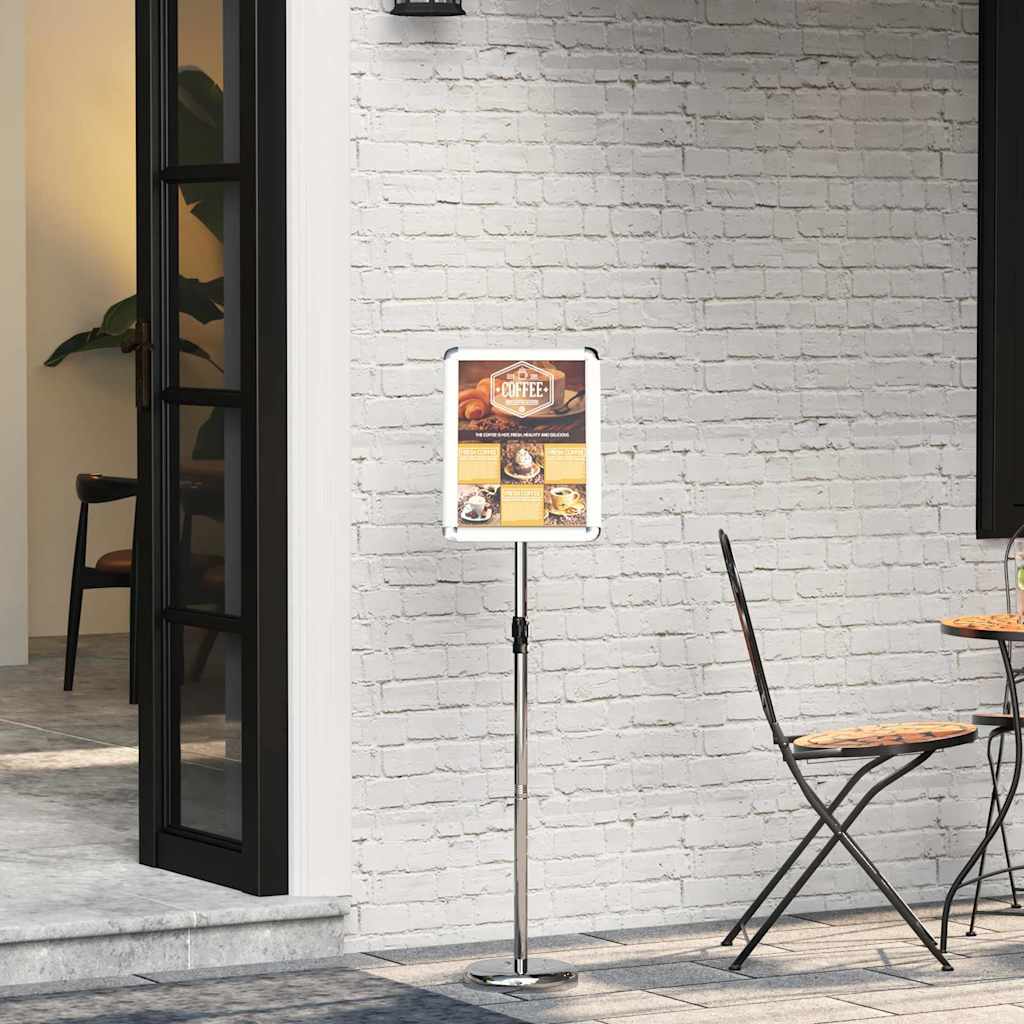 vidaXL Stoiska na targi Srebrny 30 x 25 x 128 cm Aluminium