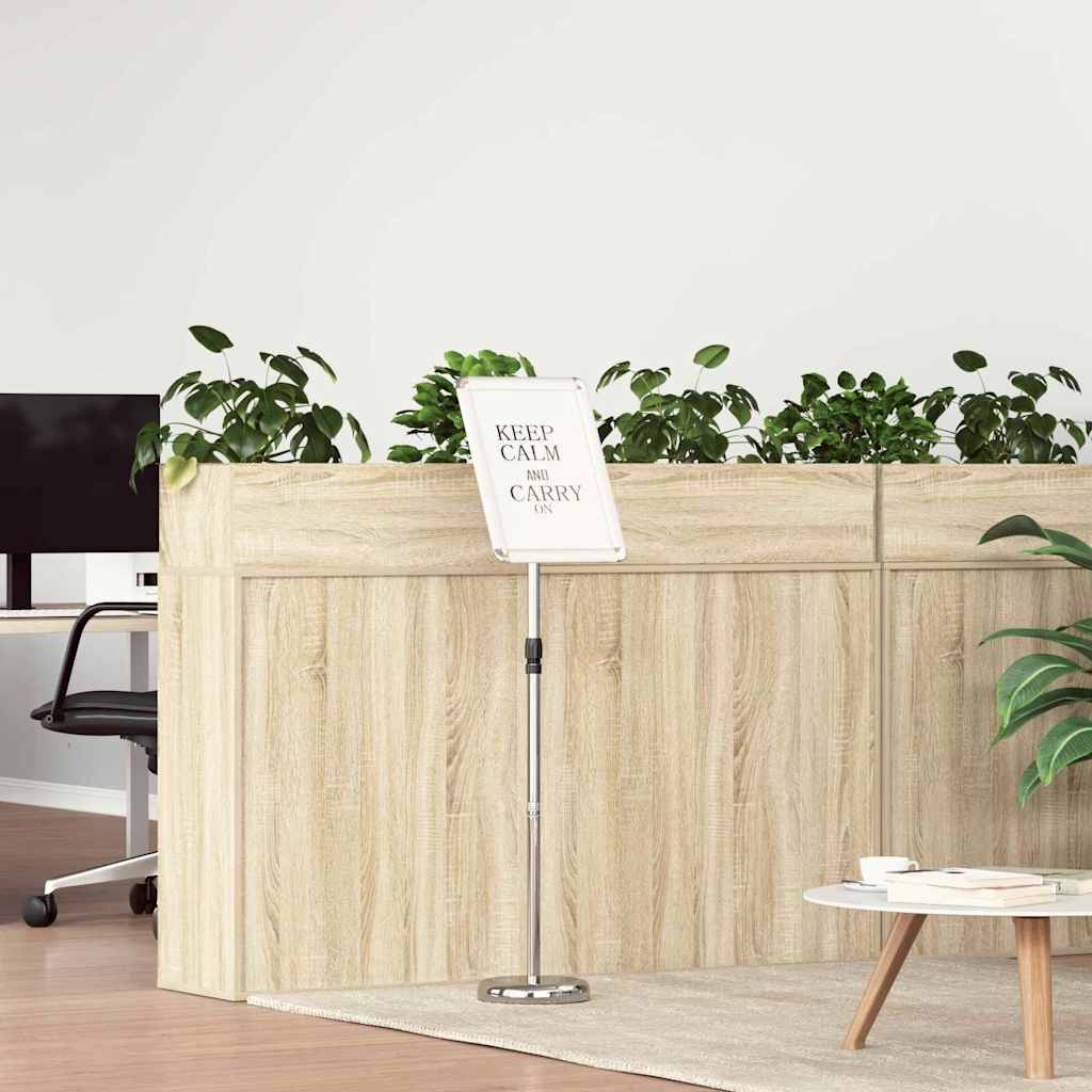 vidaXL Stoiska na targi Srebrny 30 x 25 x 128 cm Aluminium