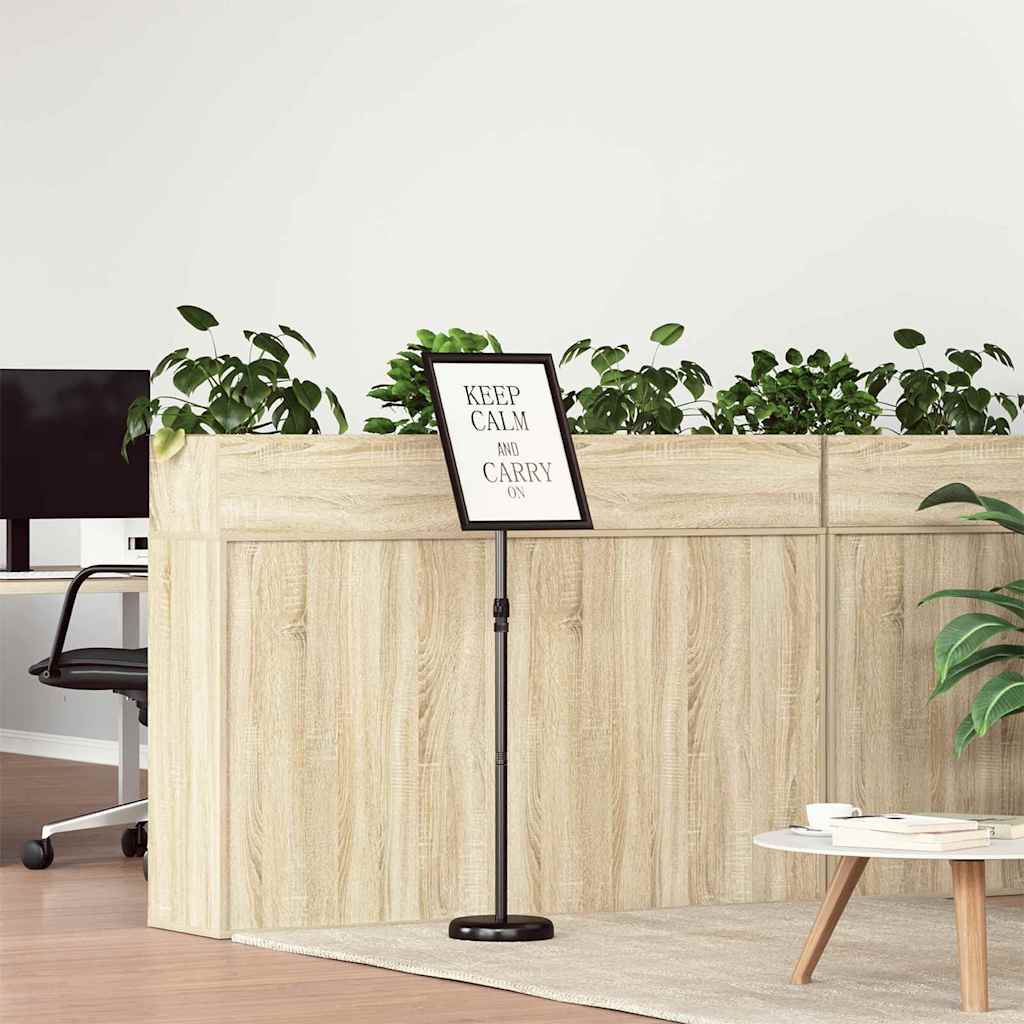 vidaXL Stoiska na targi Czarny 25 x 25 x 125 cm Aluminium
