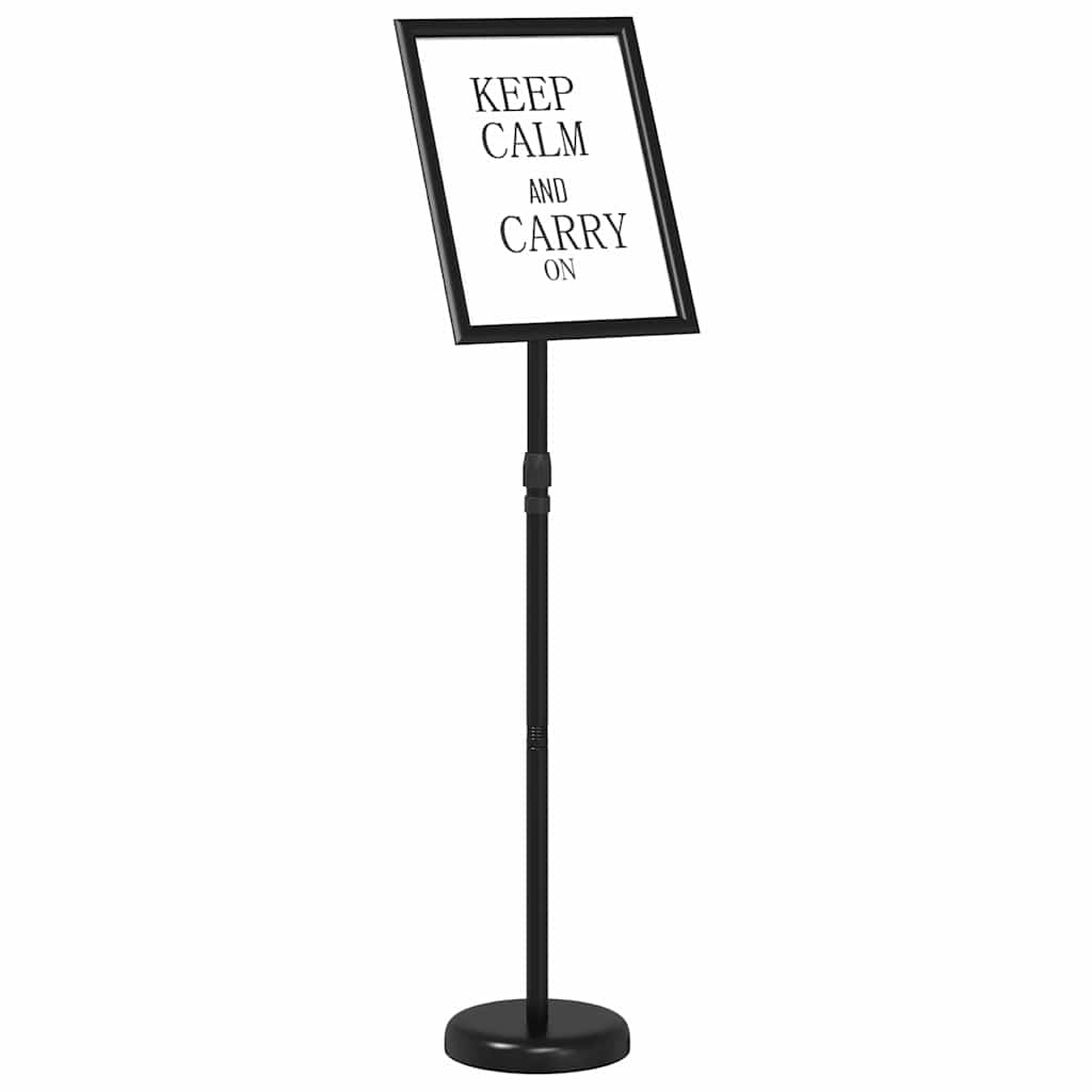 vidaXL Stoiska na targi Czarny 25 x 25 x 125 cm Aluminium