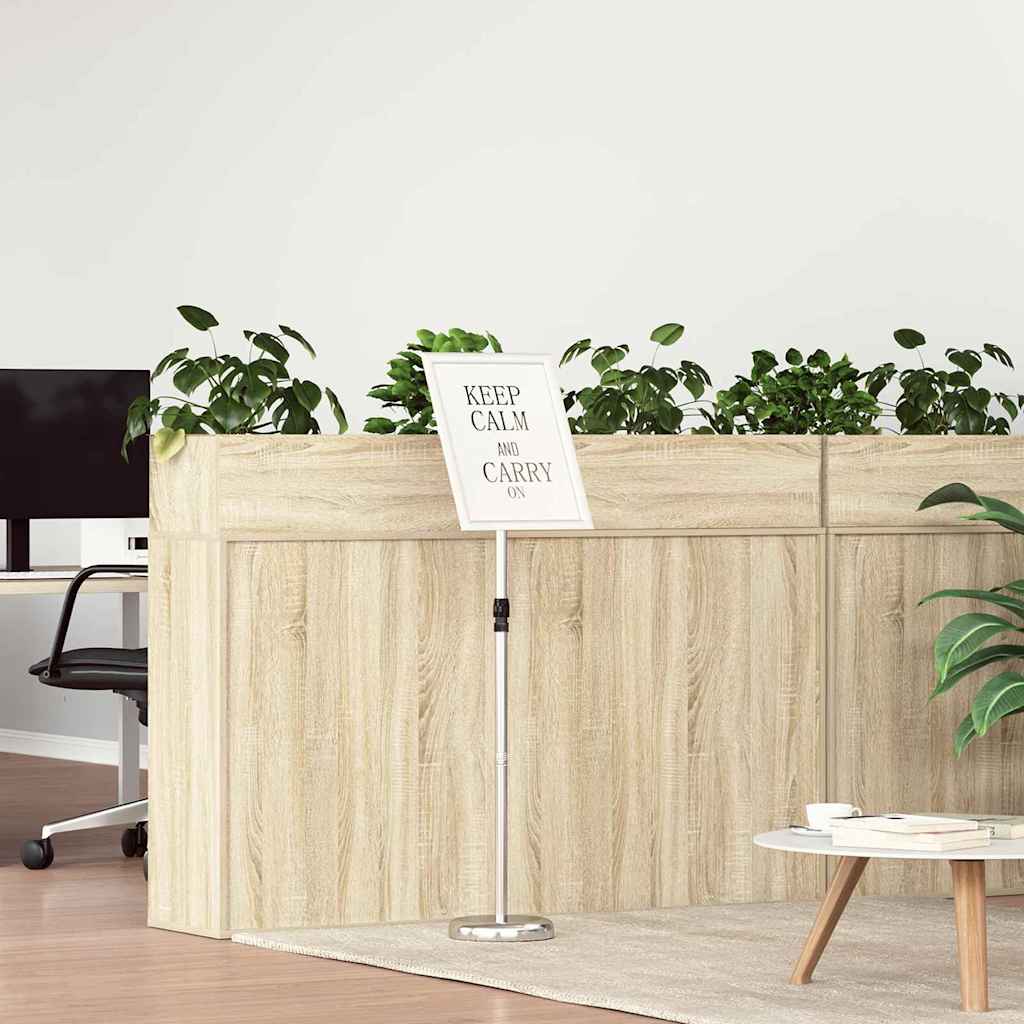 vidaXL Stoiska na targi Srebrny 30 x 25 x 128 cm Aluminium