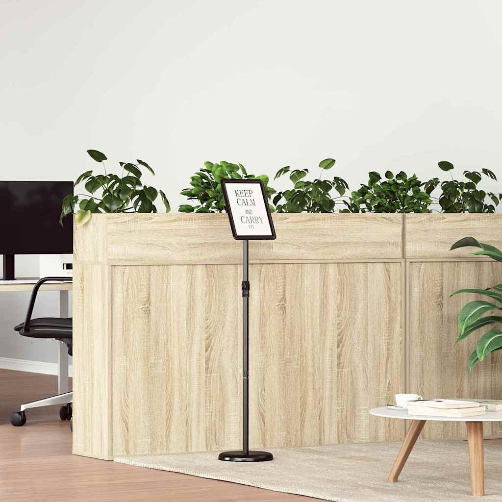 vidaXL Stoiska na targi Czarny 25 x 25 x 125 cm Aluminium