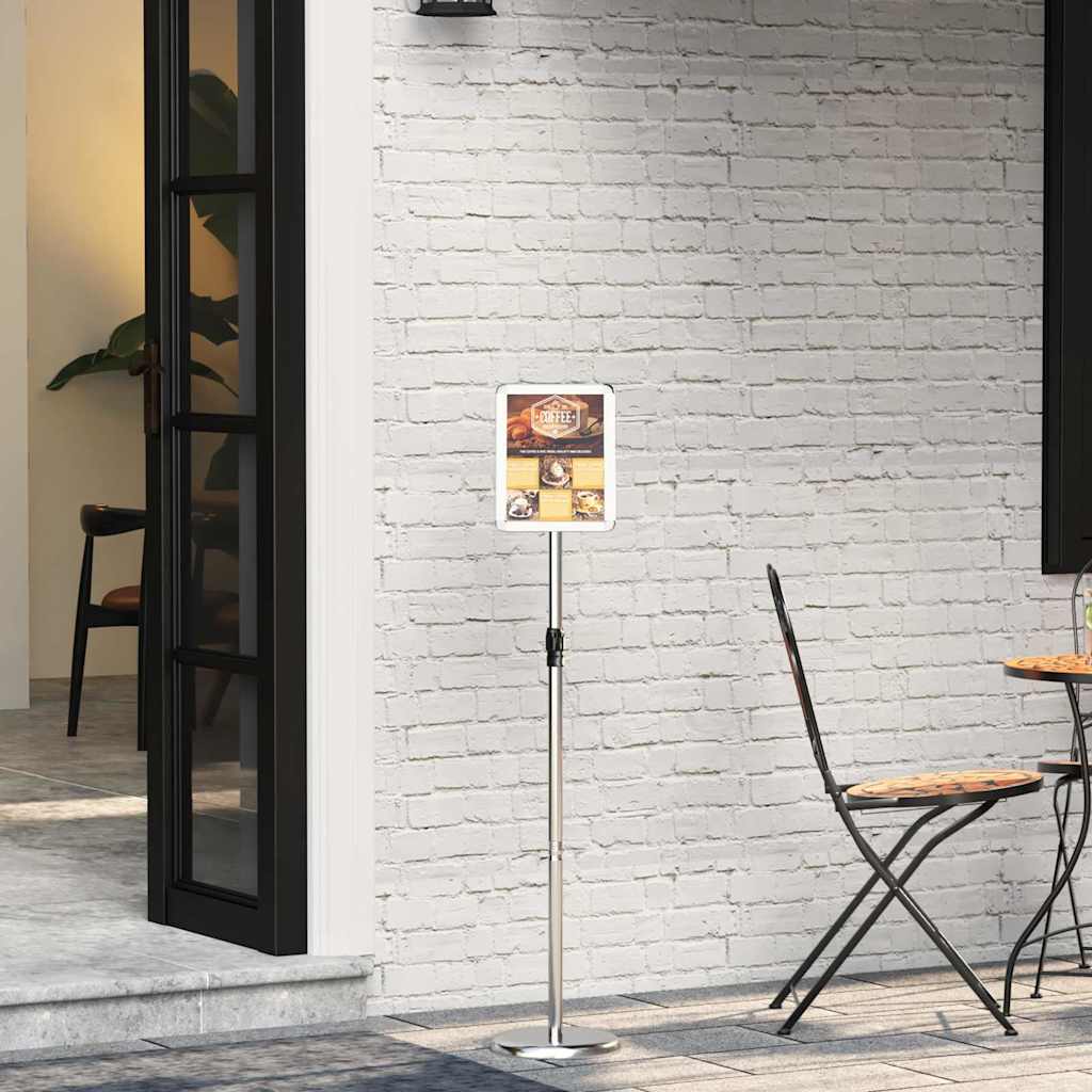 vidaXL Stoiska na targi Srebrny 25 x 25 x 125 cm Aluminium