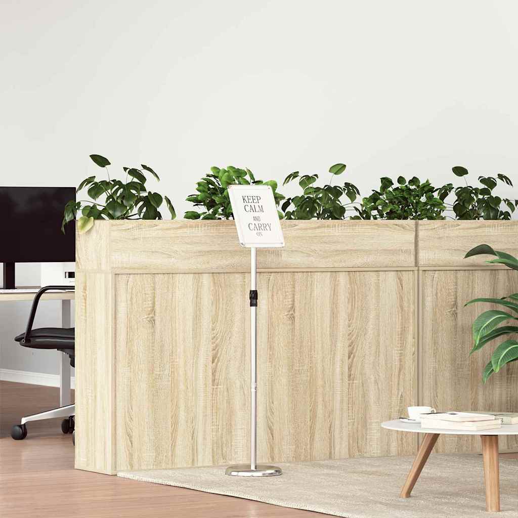 vidaXL Stoiska na targi Srebrny 25 x 25 x 125 cm Aluminium