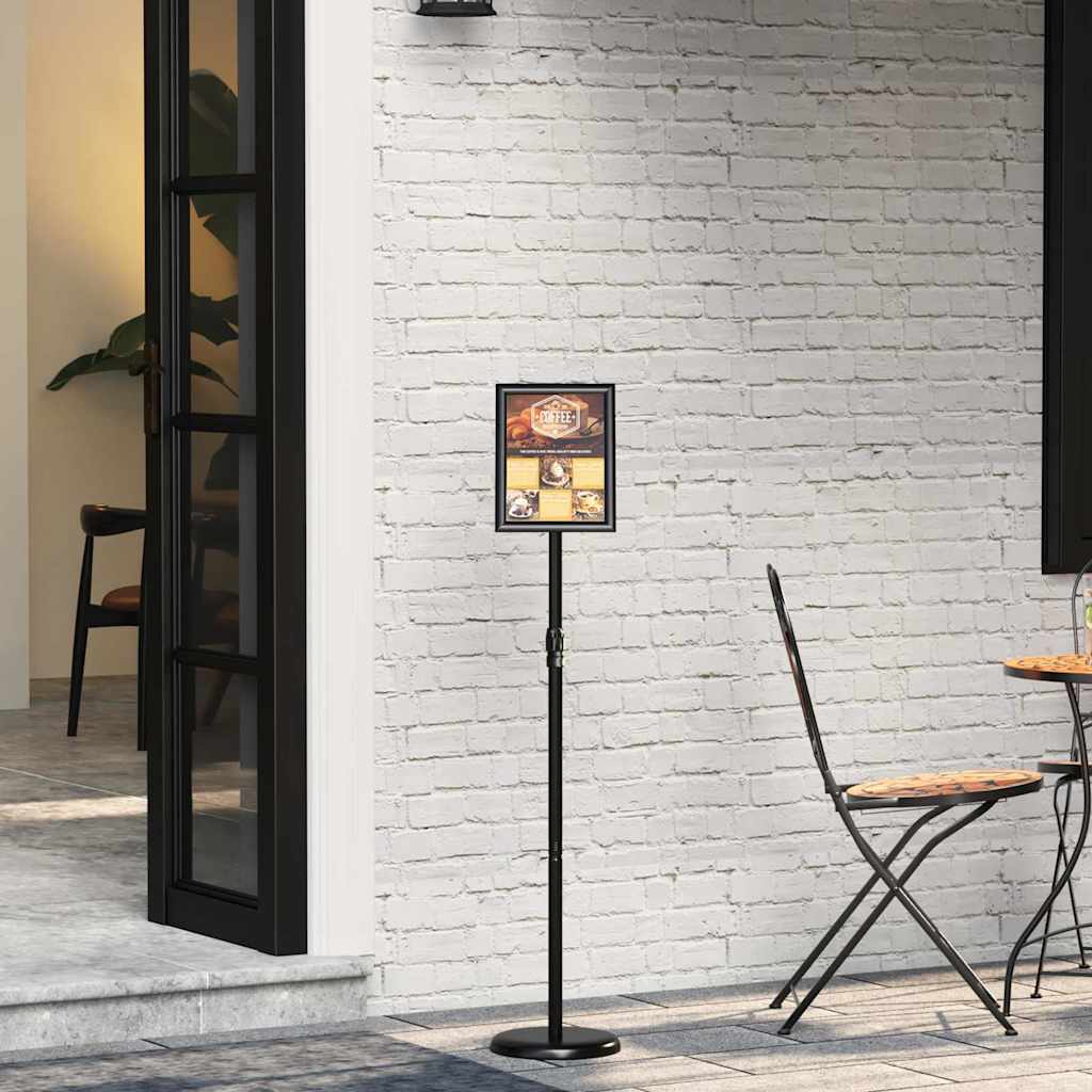 vidaXL Stoiska na targi Czarny 25 x 25 x 125 cm Aluminium