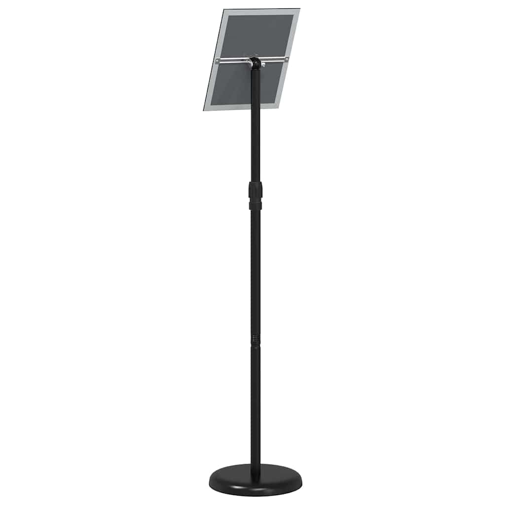 vidaXL Stoiska na targi Czarny 25 x 25 x 125 cm Aluminium