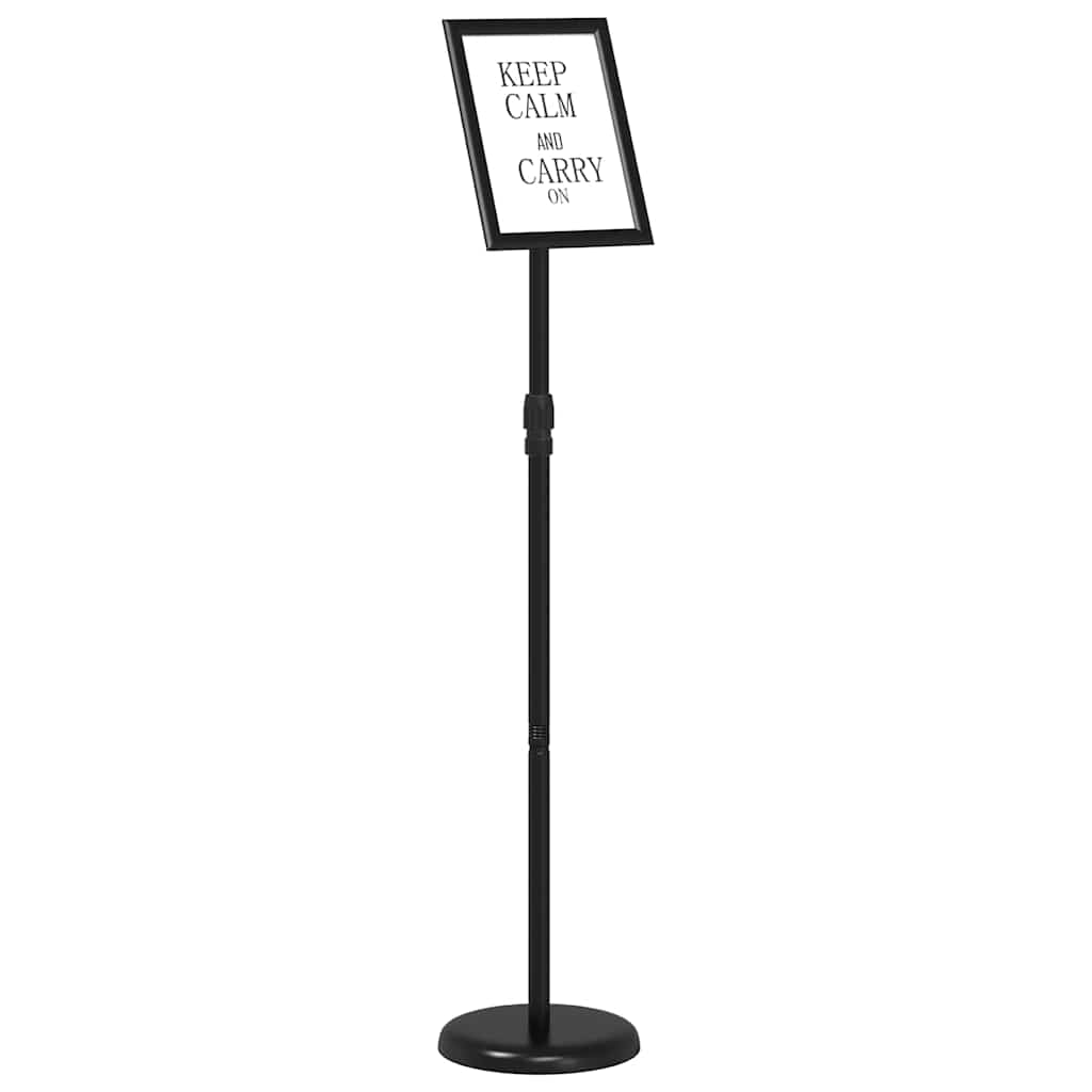 vidaXL Stoiska na targi Czarny 25 x 25 x 125 cm Aluminium