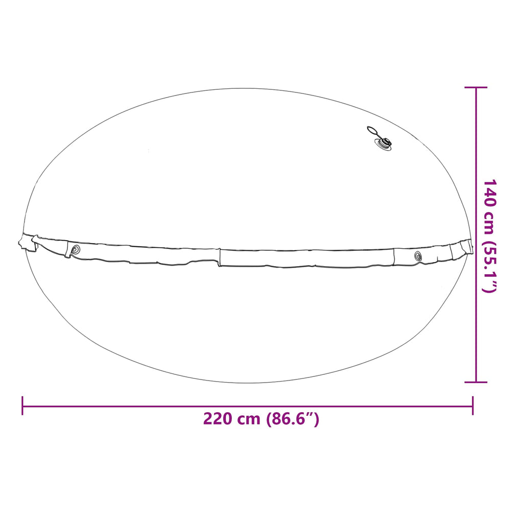 vidaXL Poduszka basenowa na zimę Niebieski Ø 220 x 140 cm PVC