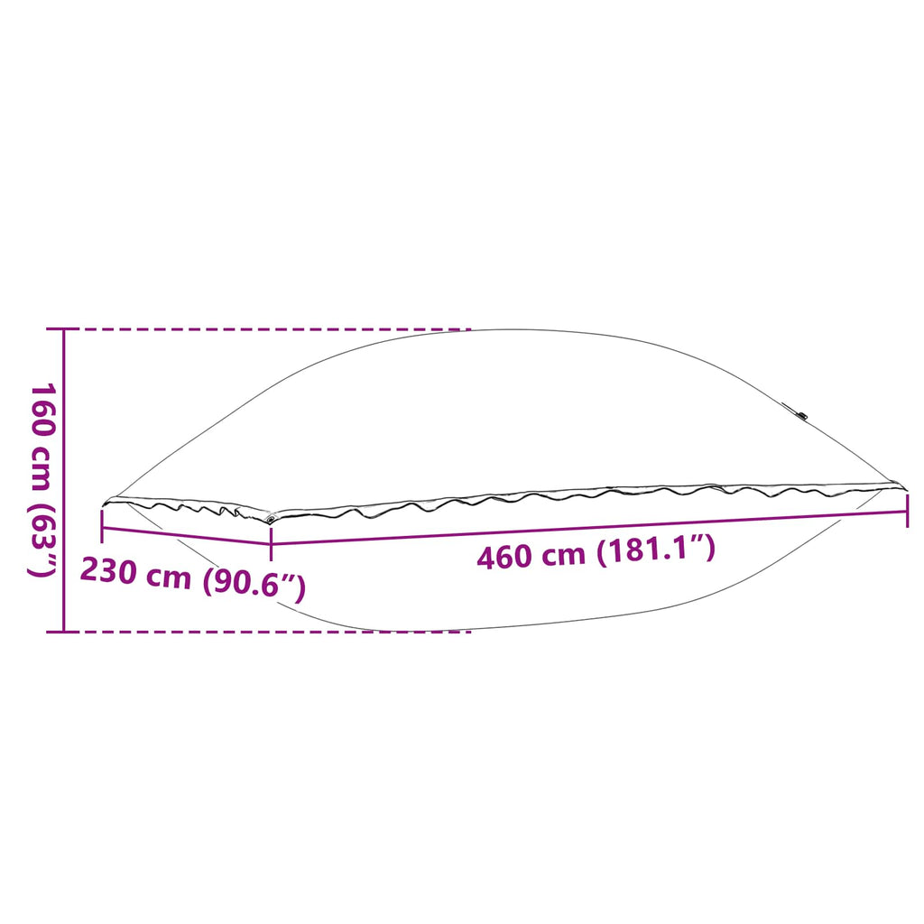 vidaXL Poduszka basenowa na zimę Niebieski 460 x 230 x 160 cm PVC