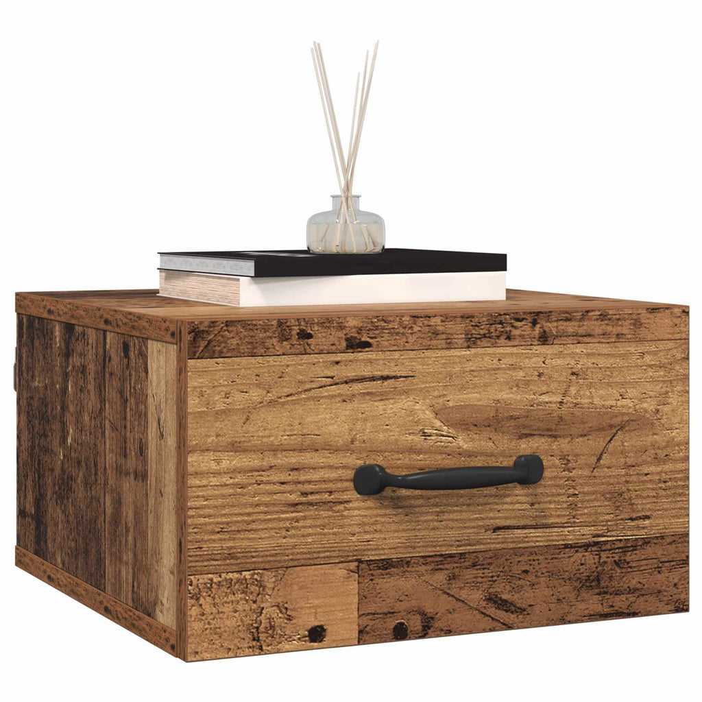 vidaXL Szafka Nocna Stare drewno 35 x 35 x 20 cm Drewno inżynieryjne