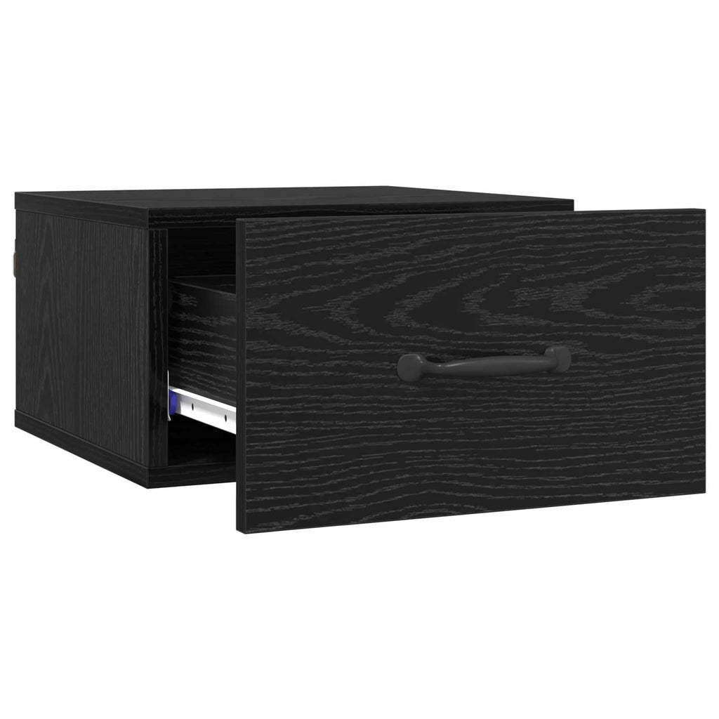 vidaXL Szafka Nocna Czarny Dąb 35 x 35 x 20 cm Drewno inżynieryjne