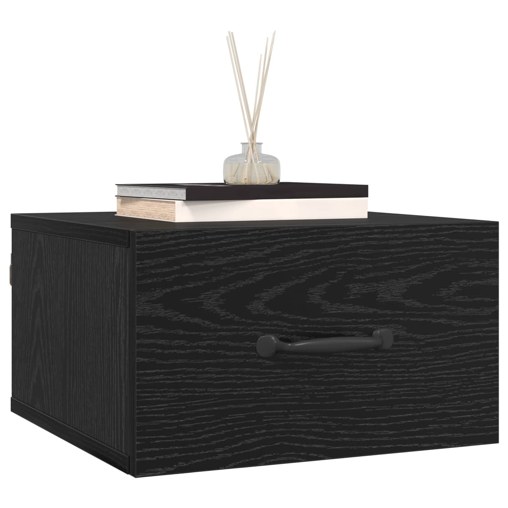 vidaXL Szafka Nocna Czarny Dąb 35 x 35 x 20 cm Materiał drewnopochodny