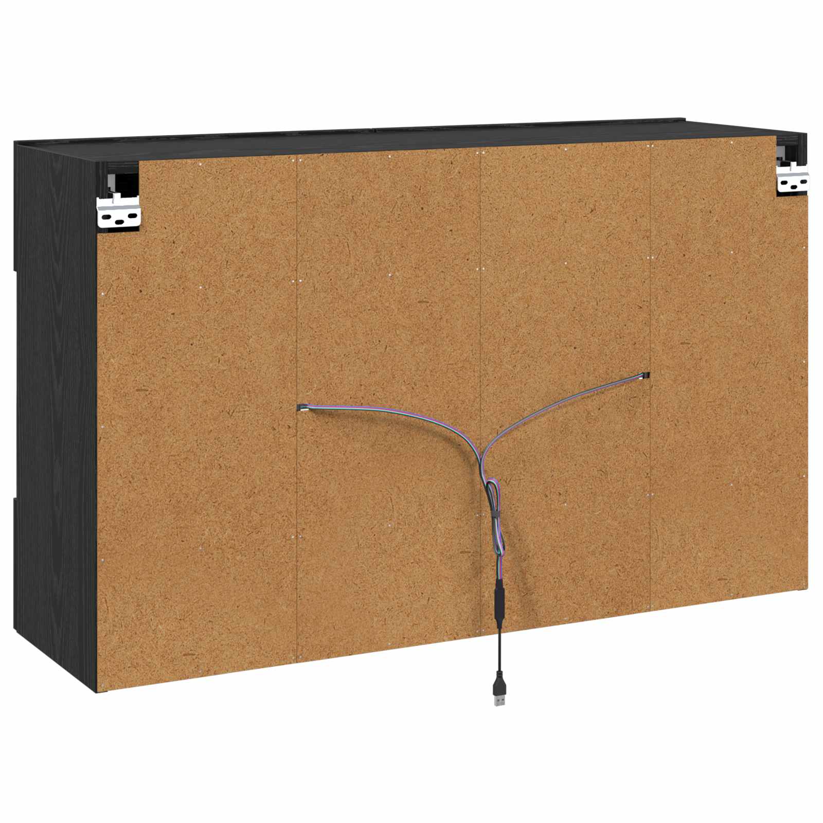vidaXL Szafka pod telewizor z LED Czarny Dąb 98,5 x 30 x 60,5 cm