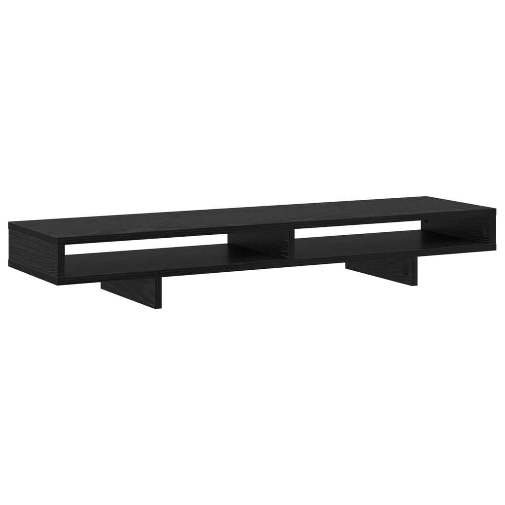 vidaXL Stojak na Monitor z półką Czarny 100 x 27 x 15 cm