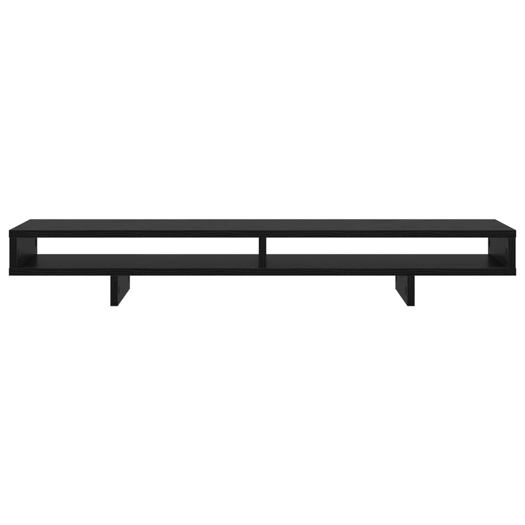 vidaXL Stojak na Monitor z półką Czarny 100 x 27 x 15 cm