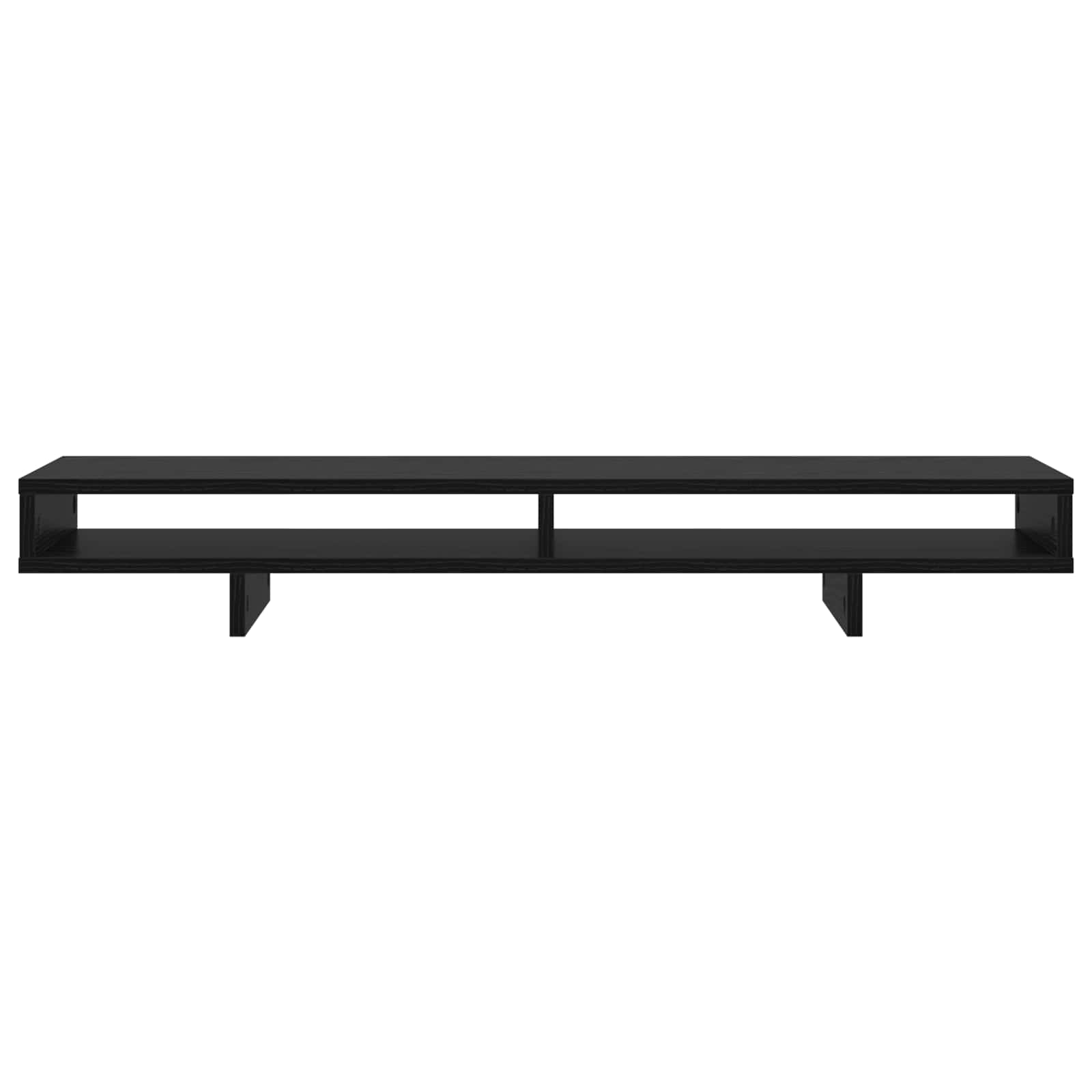 vidaXL Stojak na Monitor z półką Czarny 100 x 27 x 15 cm