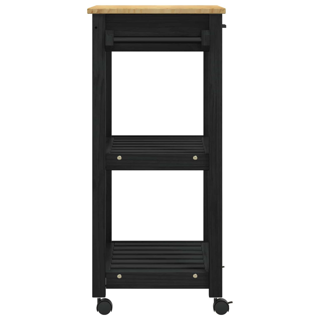 vidaXL Wózek Kuchenny MONZA Czarny 60 x 40 x 88,5 cm