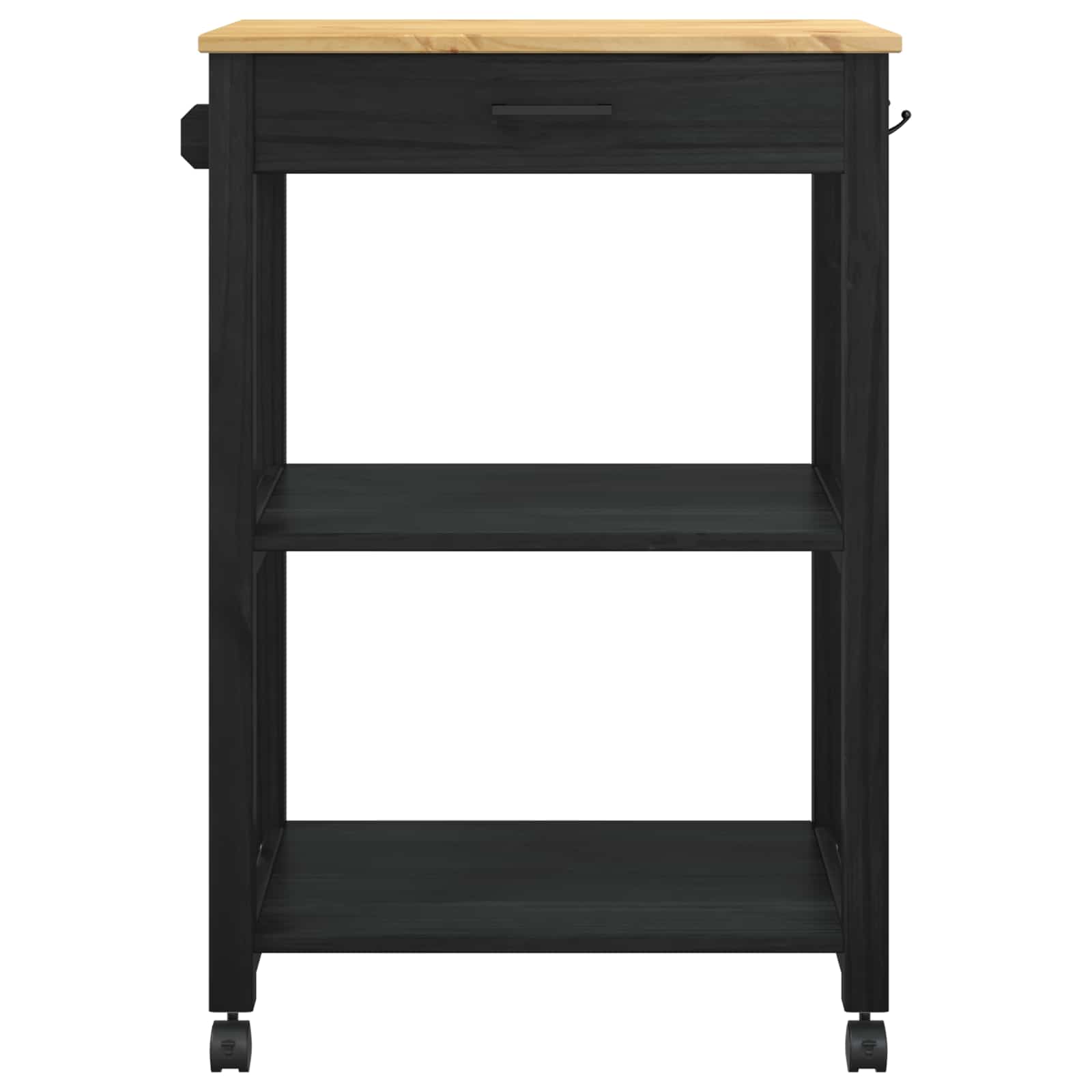 vidaXL Wózek Kuchenny MONZA Czarny 60 x 40 x 88,5 cm