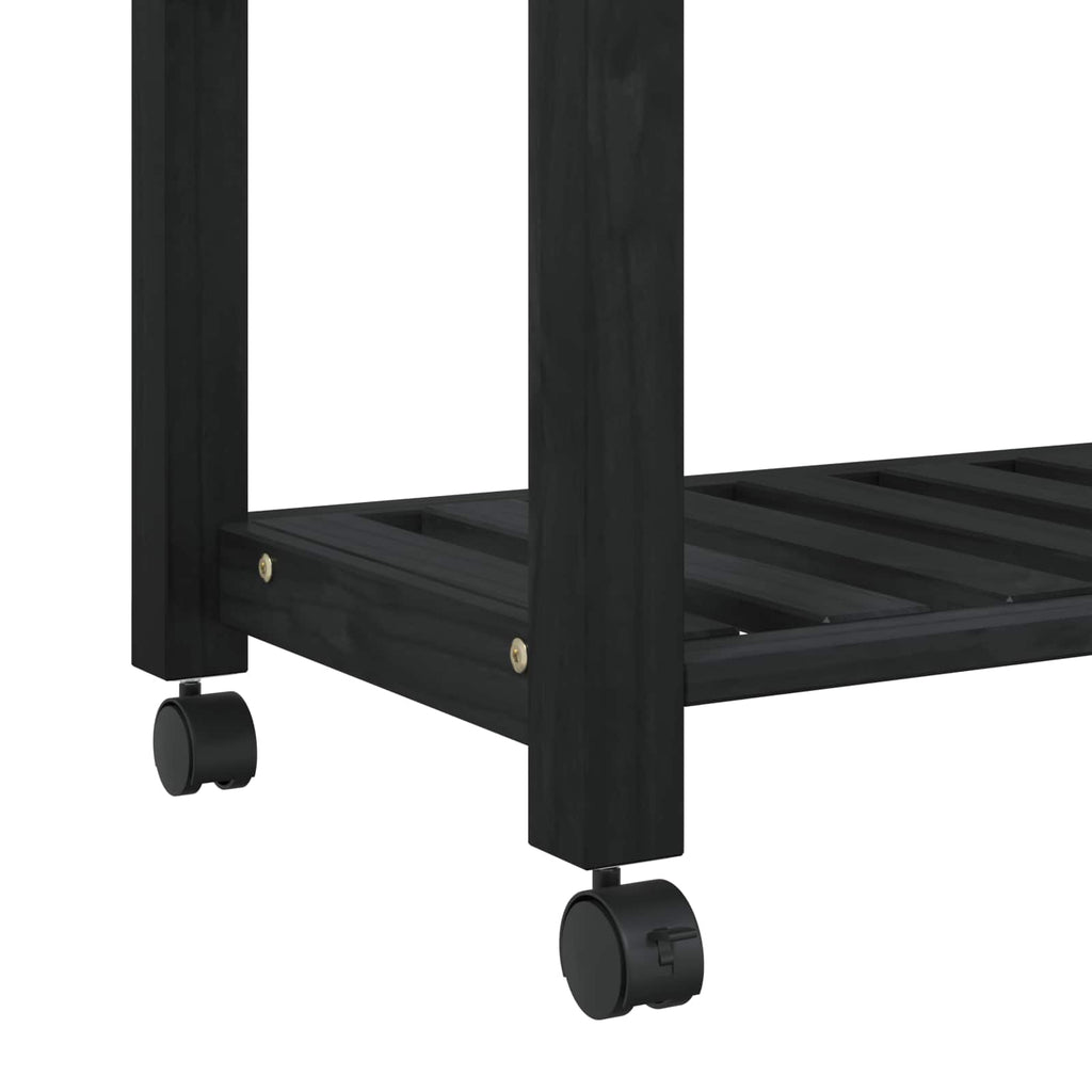 vidaXL Wózek Kuchenny MONZA Czarny 84 x 40 x 88,5 cm
