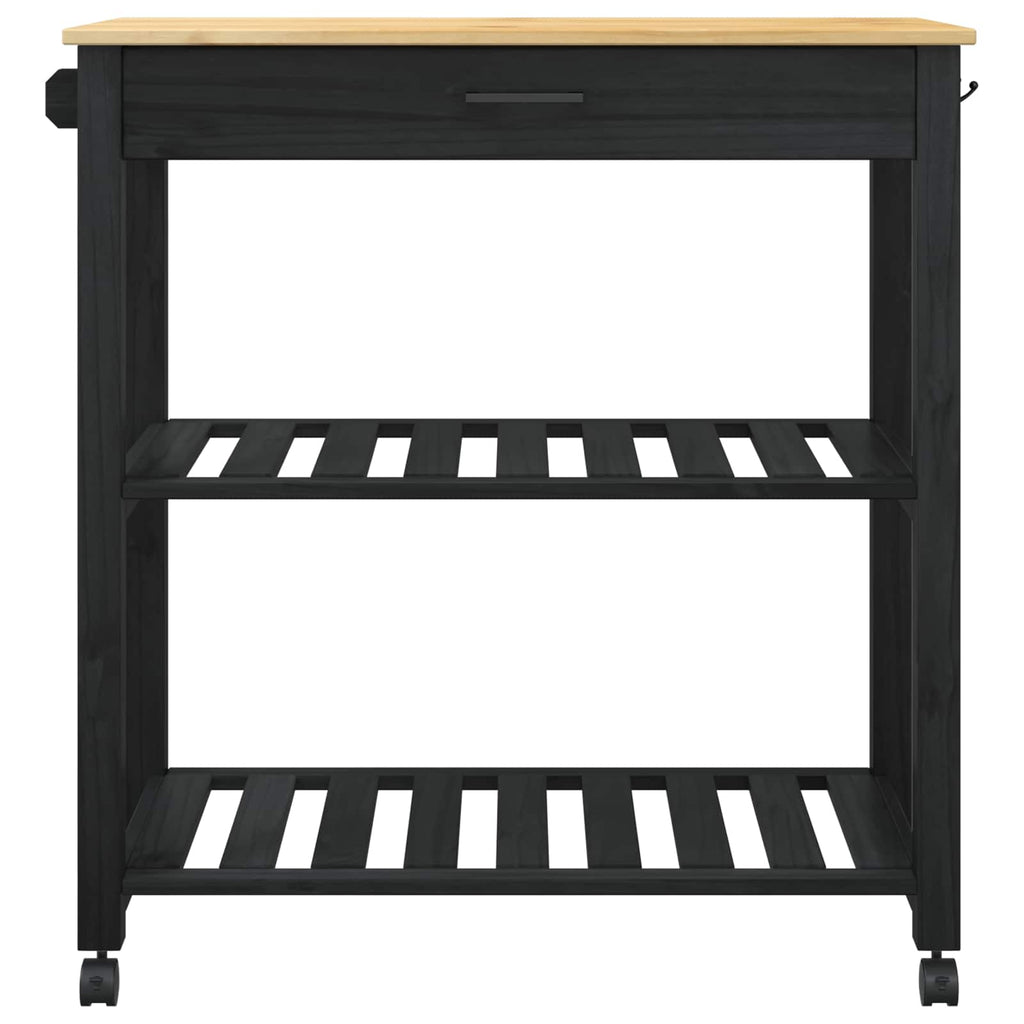vidaXL Wózek Kuchenny MONZA Czarny 84 x 40 x 88,5 cm