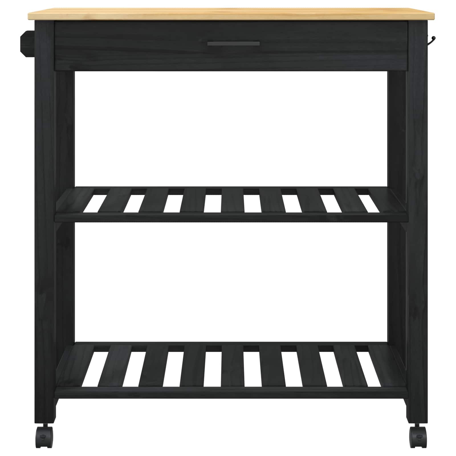 vidaXL Wózek Kuchenny MONZA Czarny 84 x 40 x 88,5 cm