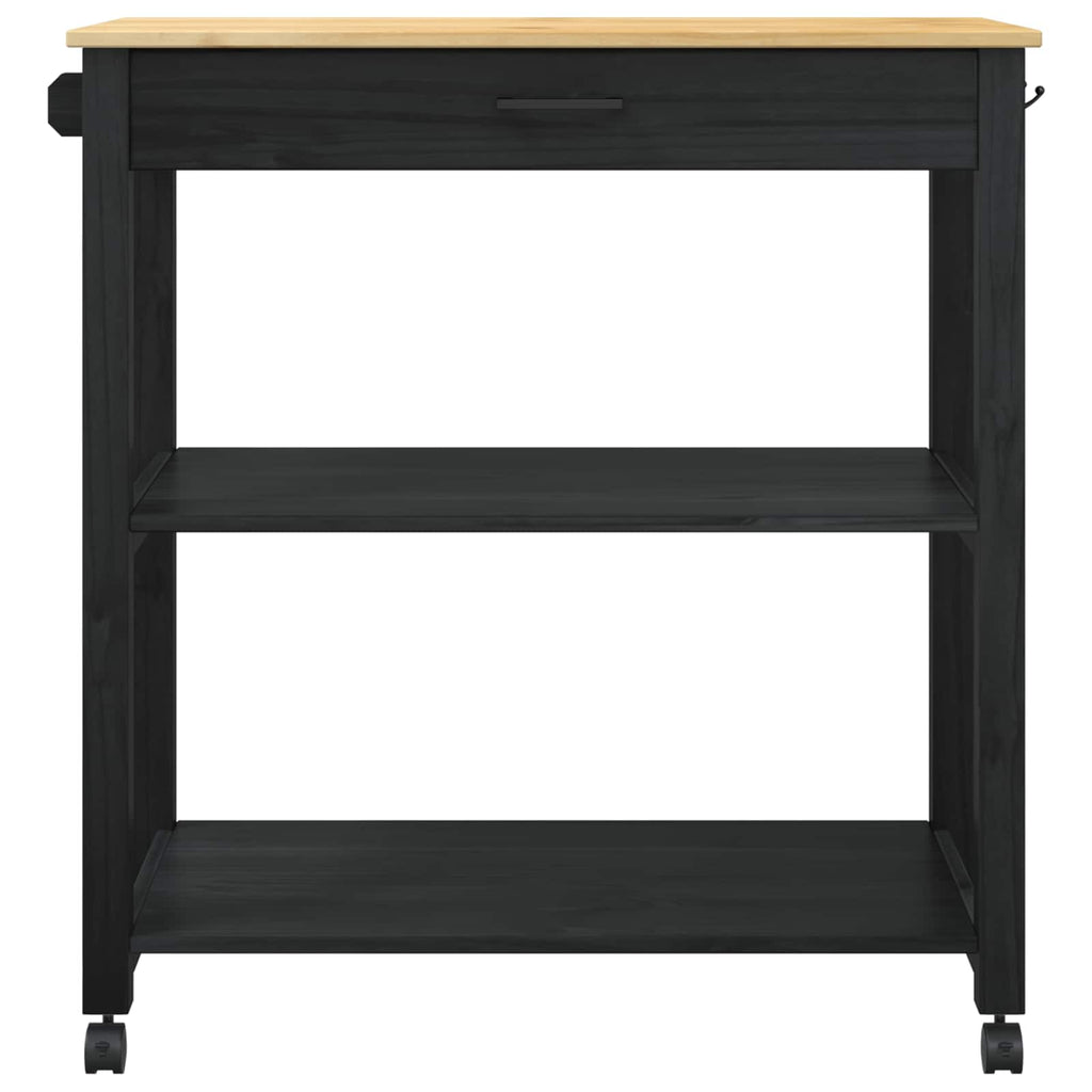 vidaXL Wózek Kuchenny MONZA Czarny 84 x 40 x 88,5 cm