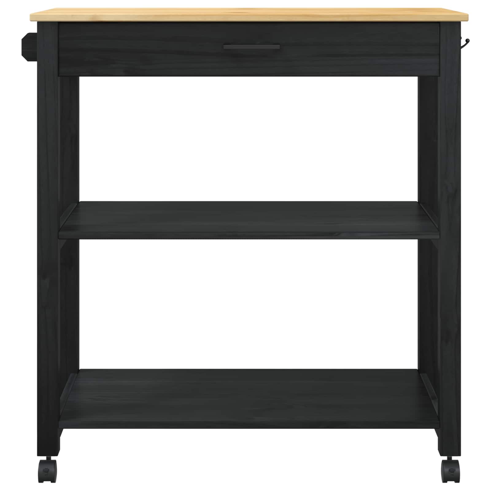 vidaXL Wózek Kuchenny MONZA Czarny 84 x 40 x 88,5 cm