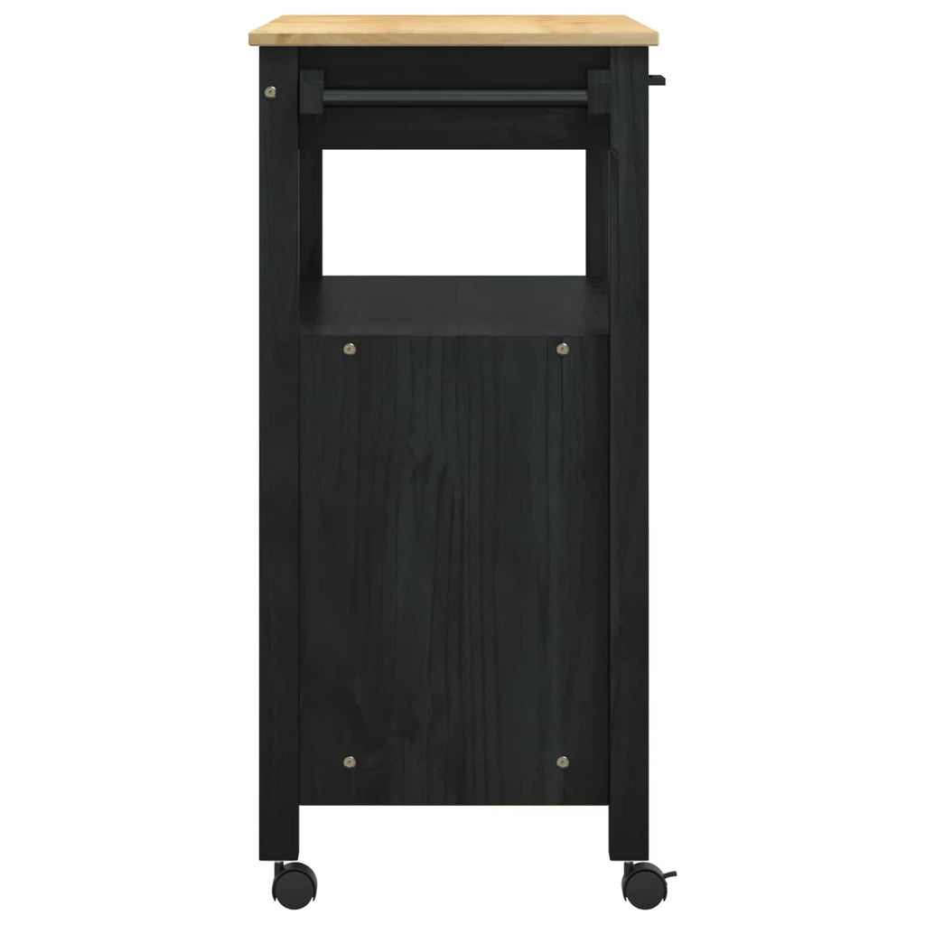 vidaXL Wózek Kuchenny MONZA Czarny 84 x 40 x 88,5 cm