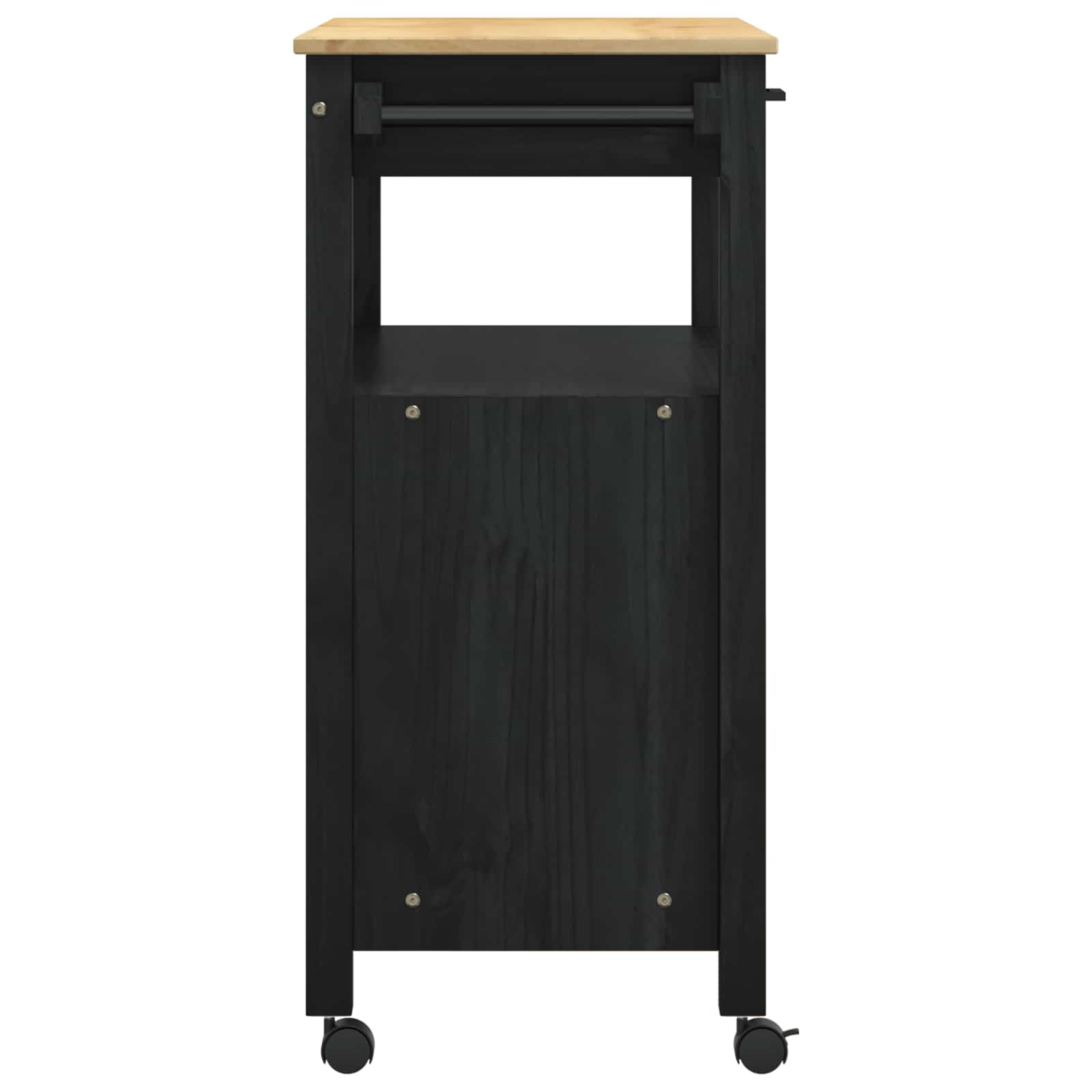 vidaXL Wózek Kuchenny MONZA Czarny 84 x 40 x 88,5 cm