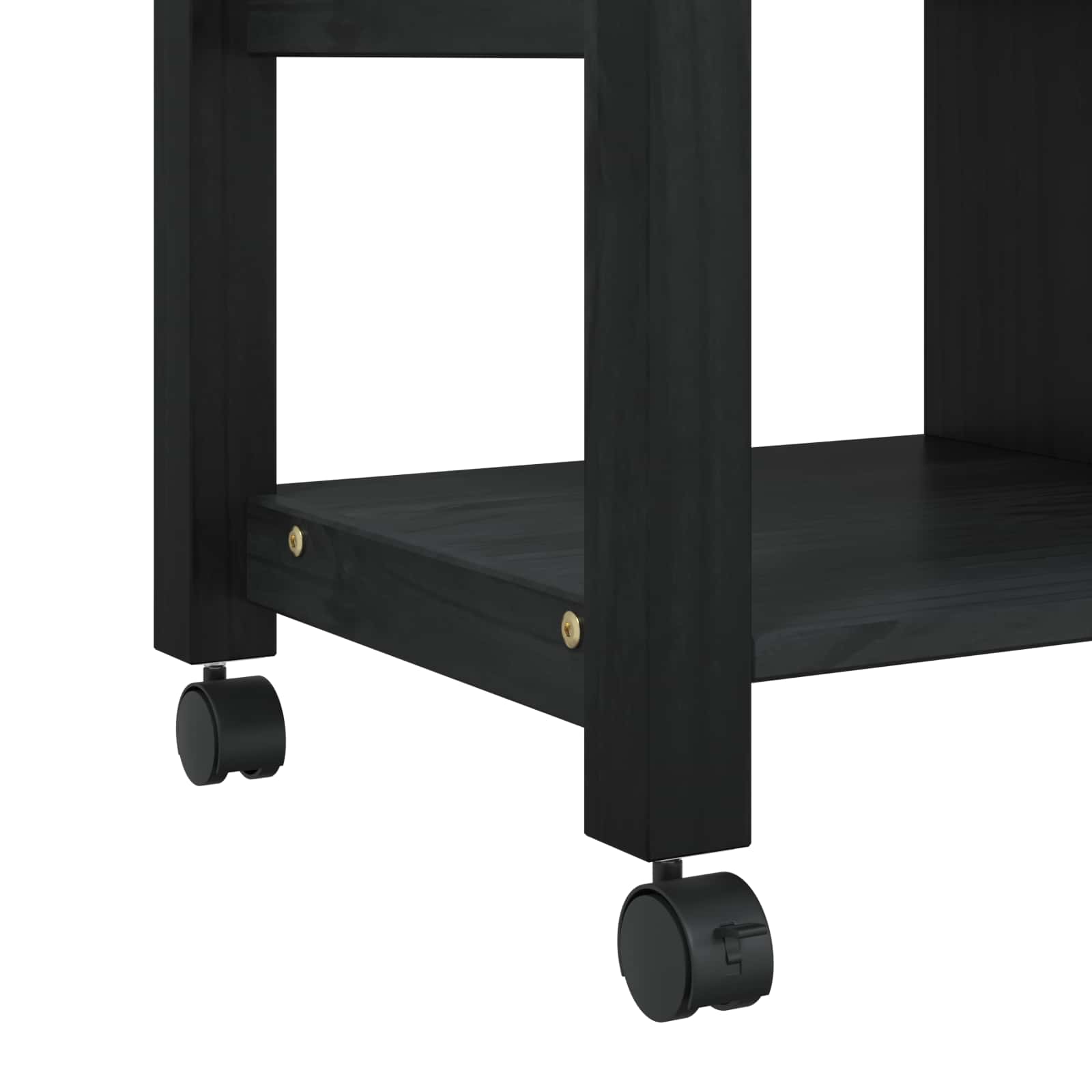 vidaXL Wózek Kuchenny MONZA Czarny 84 x 40 x 88,5 cm