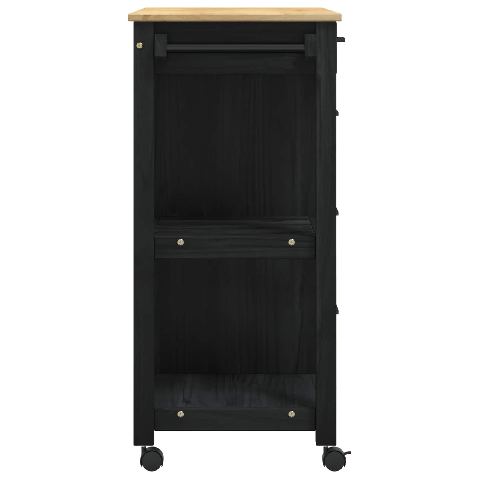 vidaXL Wózek Kuchenny MONZA Czarny 84 x 40 x 88,5 cm