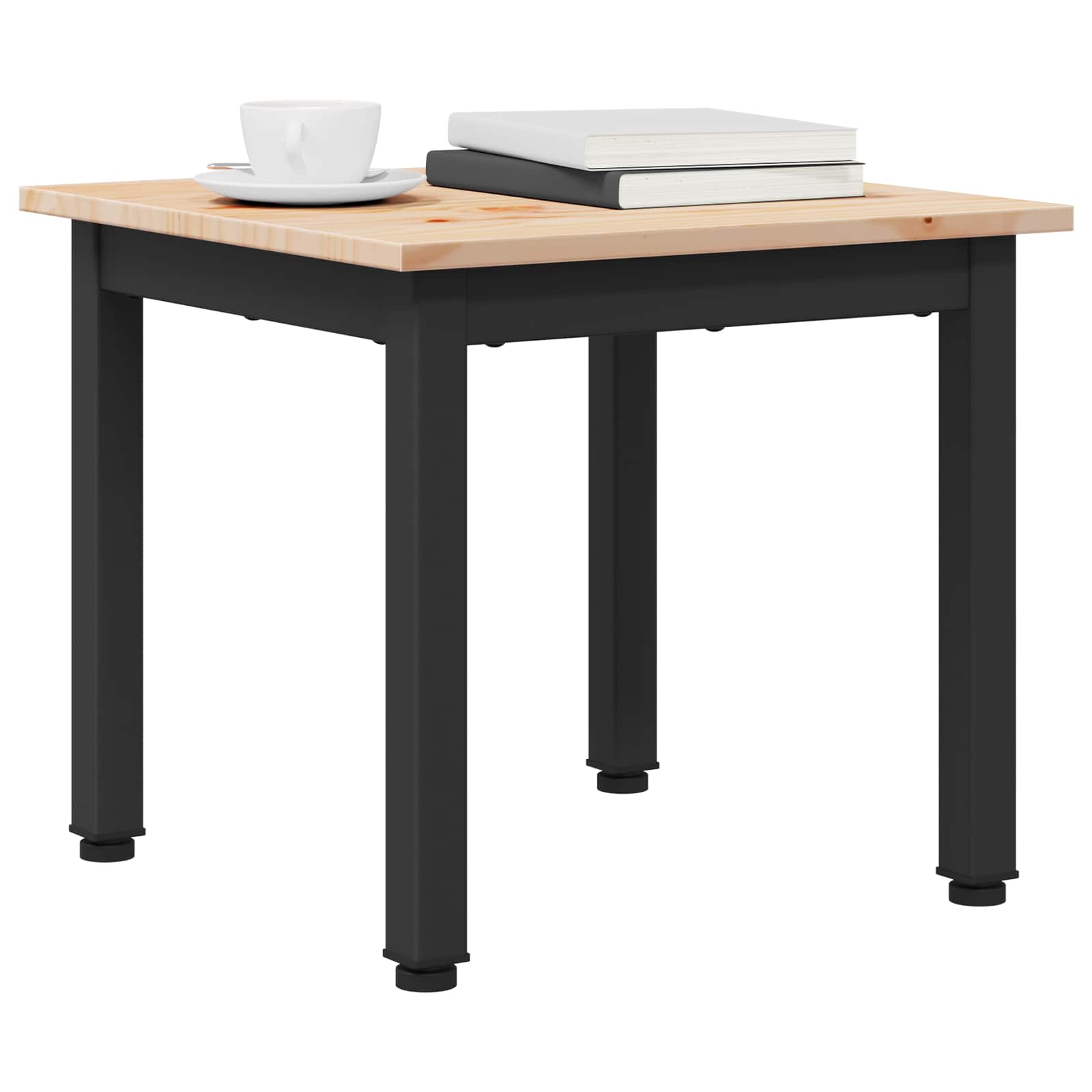 vidaXL Stolik kawowy Naturalny 40 x 40 x 36 cm Lite drewno sosnowe