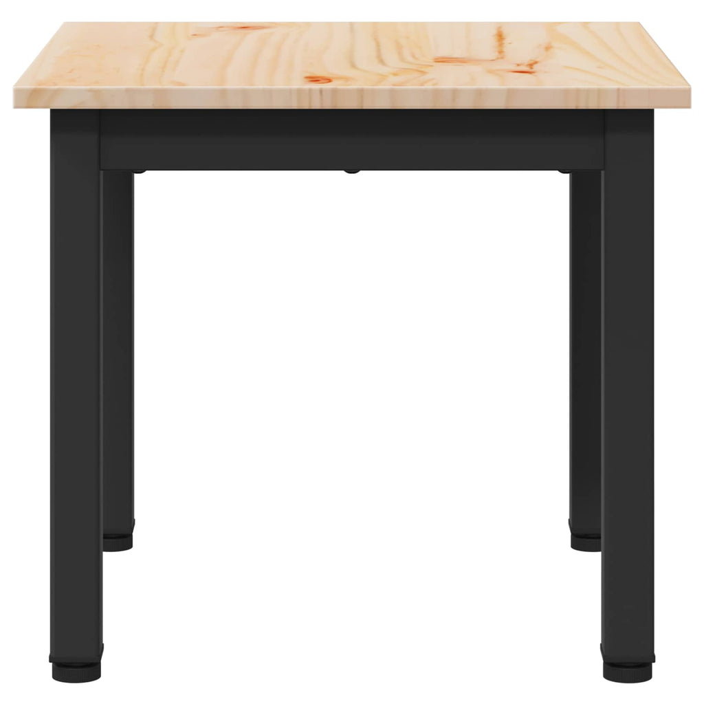 vidaXL Stolik kawowy Naturalny 40 x 40 x 36 cm Lite drewno sosnowe