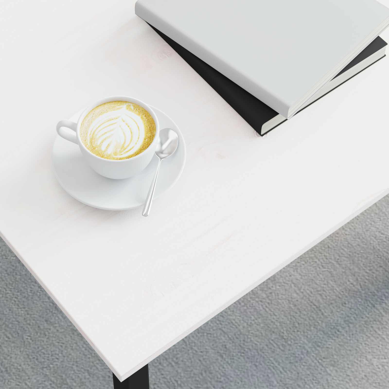 vidaXL Stolik kawowy Biały 40 x 40 x 36 cm Lite drewno sosnowe