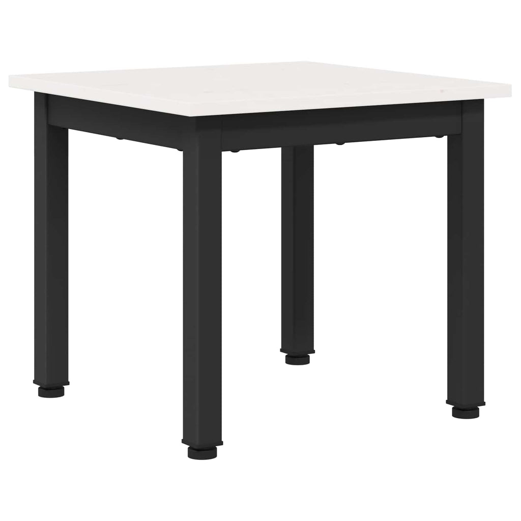 vidaXL Stolik kawowy Biały 40 x 40 x 36 cm Lite drewno sosnowe
