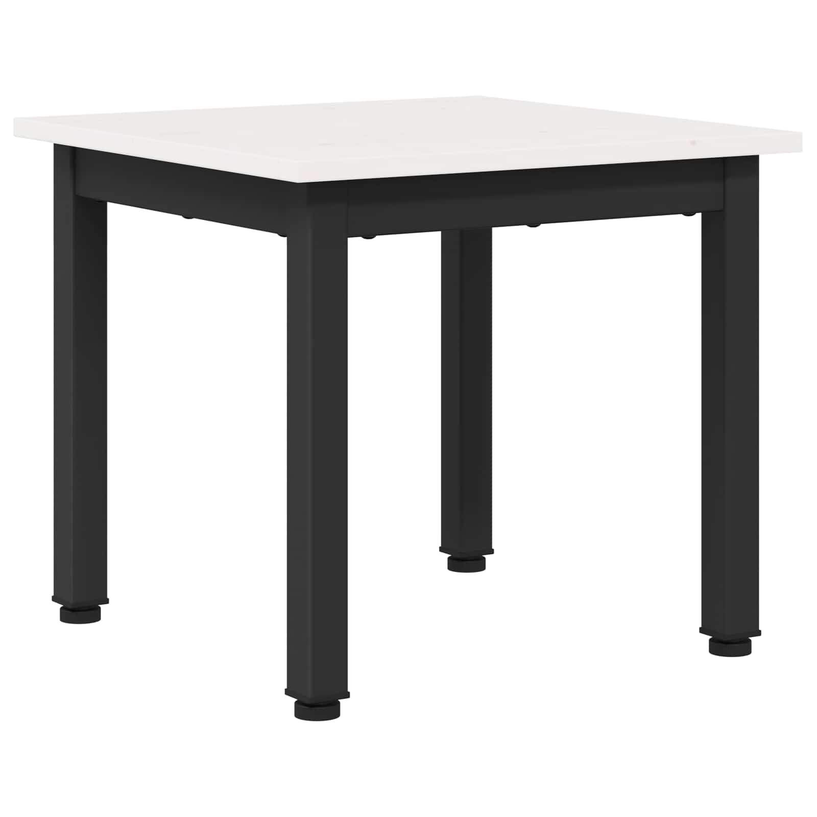 vidaXL Stolik kawowy Biały 40 x 40 x 36 cm Lite drewno sosnowe