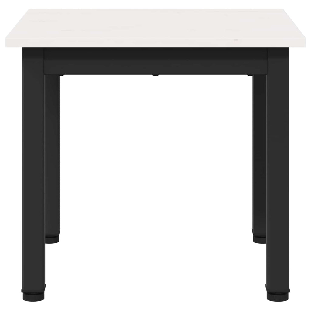 vidaXL Stolik kawowy Biały 40 x 40 x 36 cm Lite drewno sosnowe