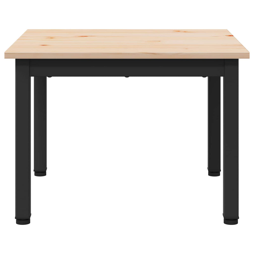 vidaXL Stolik kawowy Naturalny 50 x 50 x 36 cm Lite drewno sosnowe