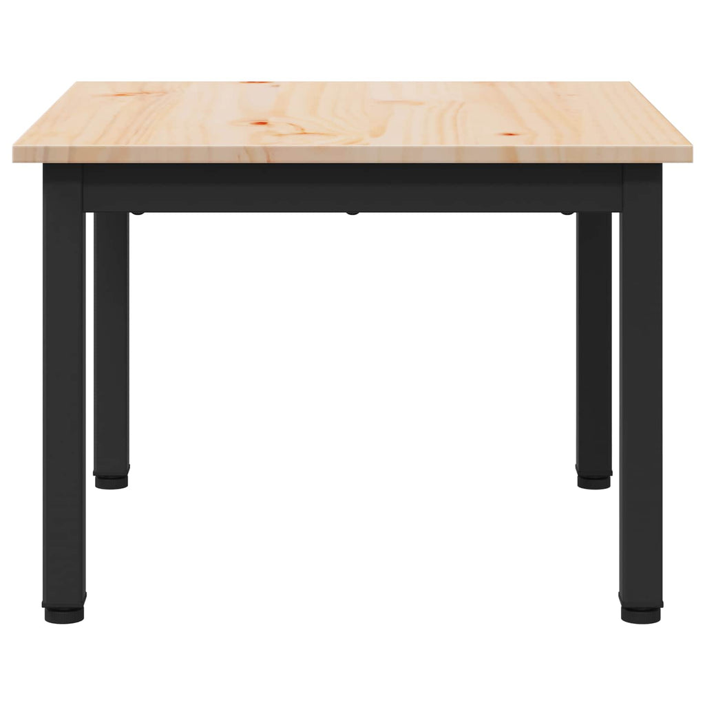 vidaXL Stolik kawowy Naturalny 50 x 50 x 36 cm Lite drewno sosnowe