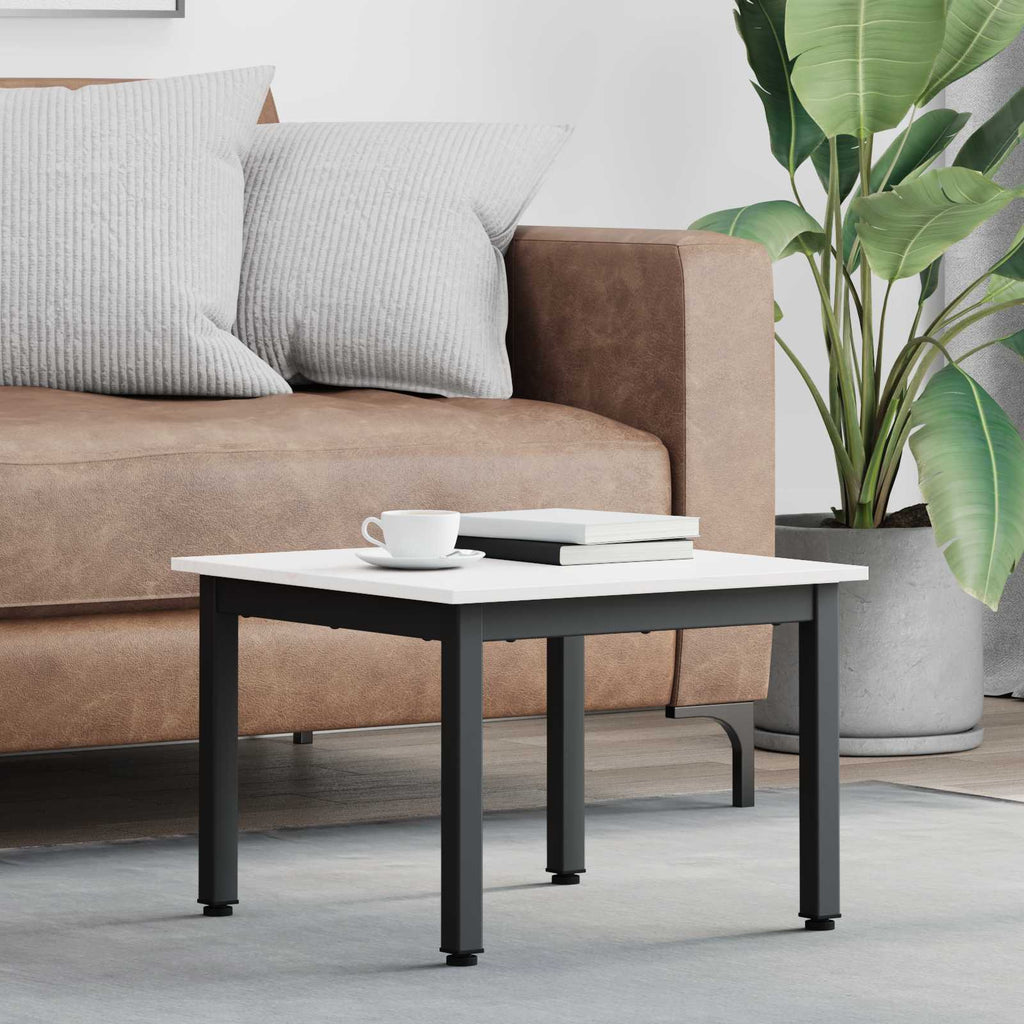 vidaXL Stolik kawowy Biały 50 x 50 x 36 cm Lite drewno sosnowe