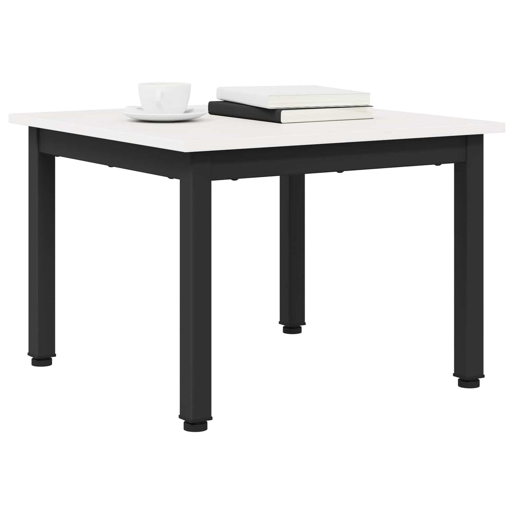 vidaXL Stolik kawowy Biały 50 x 50 x 36 cm Lite drewno sosnowe