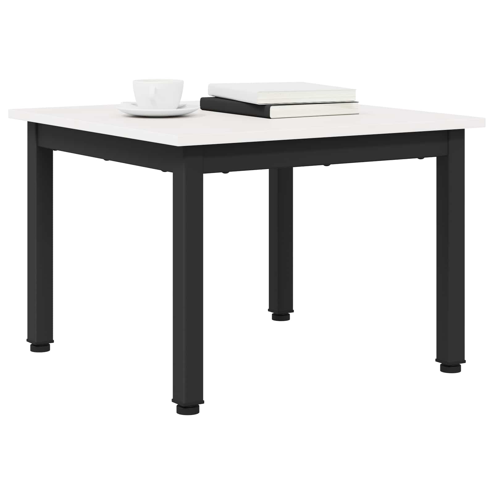 vidaXL Stolik kawowy Biały 50 x 50 x 36 cm Lite drewno sosnowe