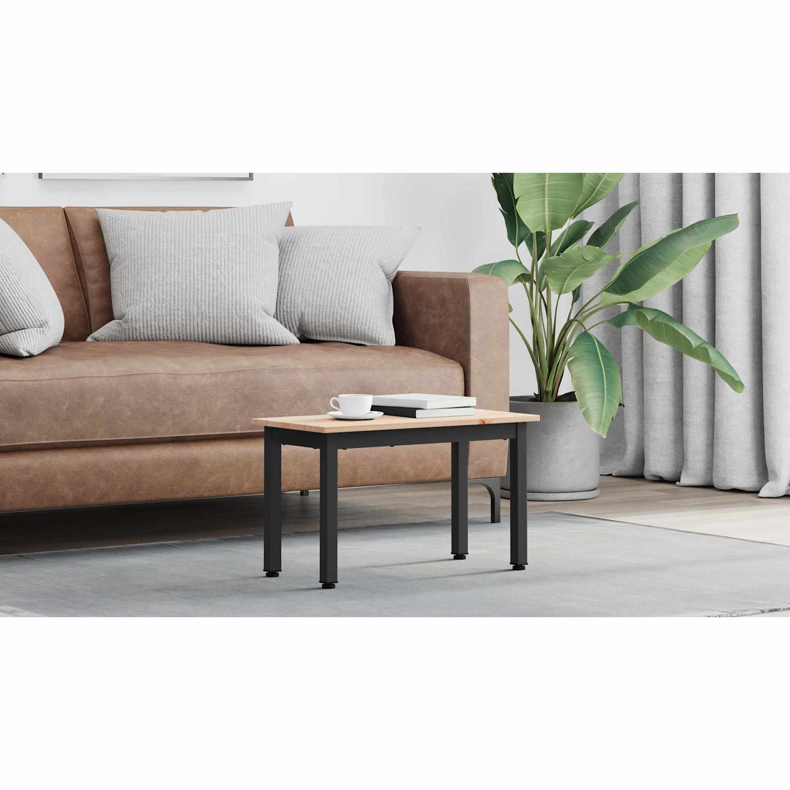vidaXL Stolik kawowy Naturalny 60 x 30 x 36 cm Lite drewno sosnowe