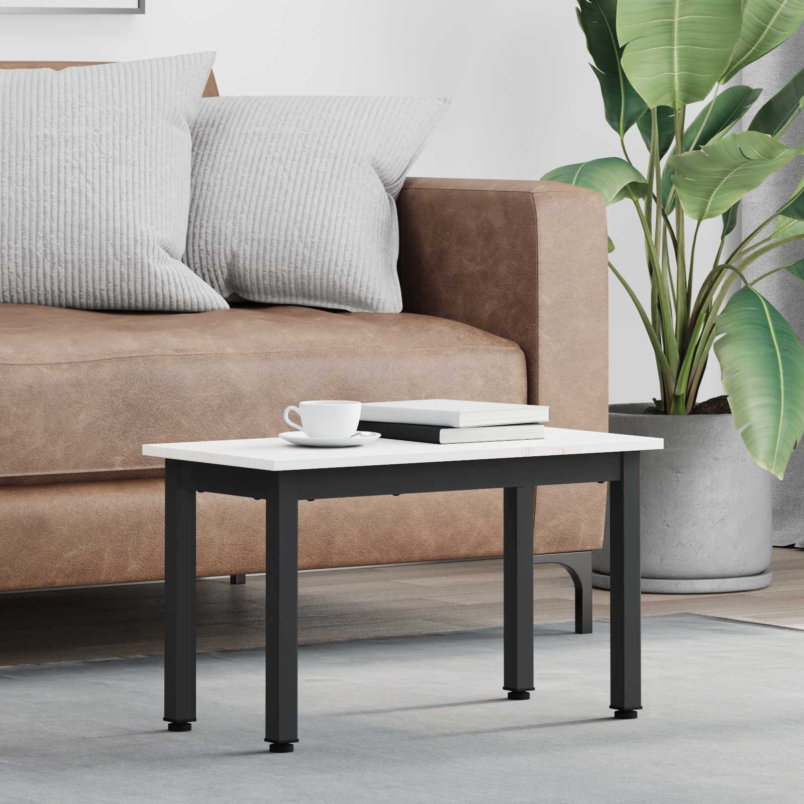 vidaXL Stolik kawowy Biały 60 x 30 x 36 cm Lite drewno sosnowe